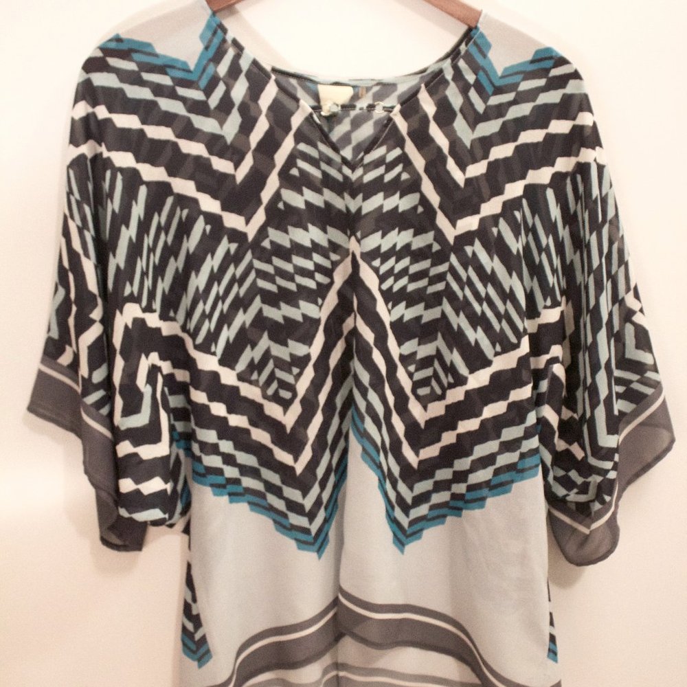 Ecru Sheer Summer Blouse XS